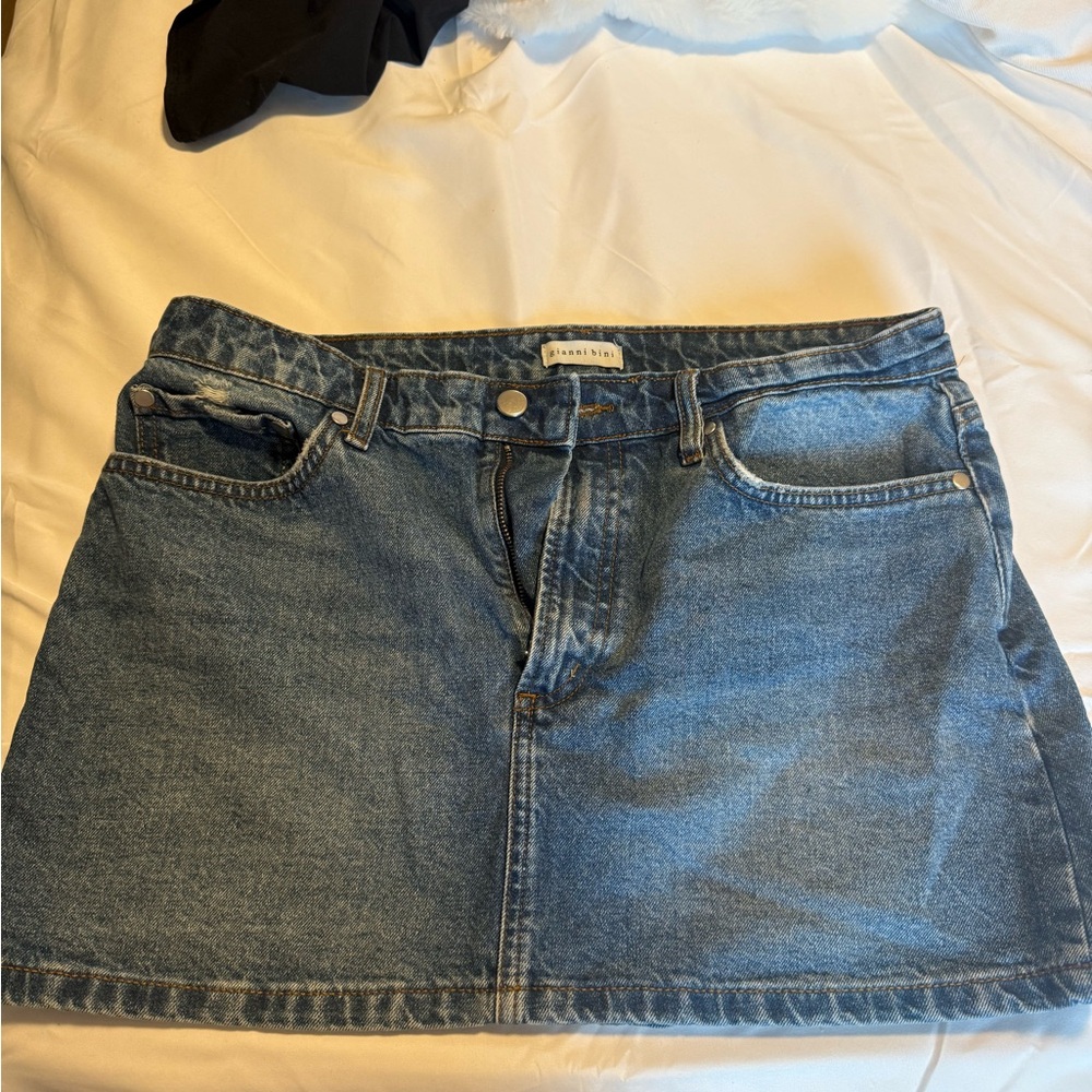 Gianni Bini Denim Mini Skirt